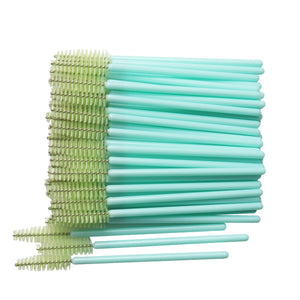 50 pcs Cosmetic Eyelash Brush  Crystal Mascara Wands Applicator Diamond Eyelashes brushes Disposable Make Up brushes Tools