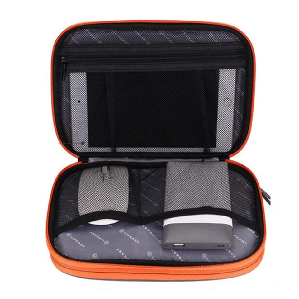 Portable Electronic Accessories Travel case,Cable Organizer Bag Gadget Carry Bag for iPad,Cables,Power,USB Flash Drive, Charger