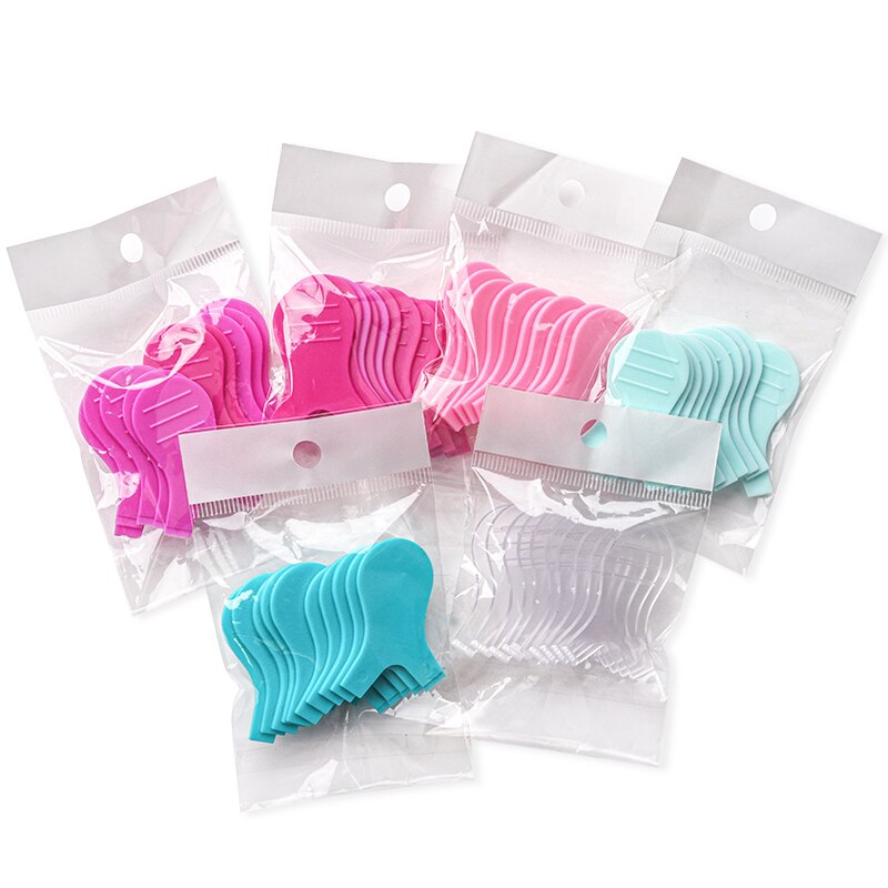 Brochas de plástico reutilizables para maquillaje, 10 piezas, en forma de peine de limpieza Y, rizador de pestañas, extensión de pestañas, herramientas de permanente