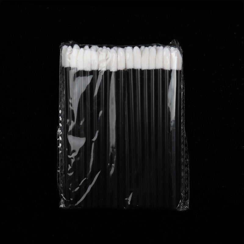 50 pcs Disposable hollow lip brush Soft Lipstick Mascara Wands Applicators Eyelash Cleaner Cosmetic brushes women Make Up Tools