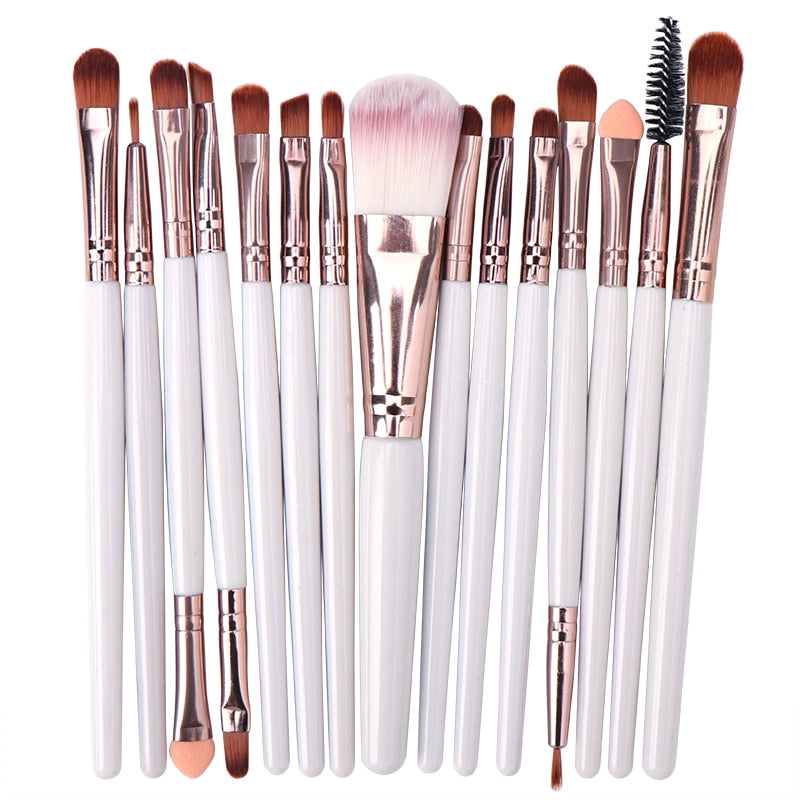 FJER 6PCS-15PCs Makeup Brush Set Cosmetict Makeup For Face Make Up Tools Women Beauty Professional Foundation Blush Eyeshadow