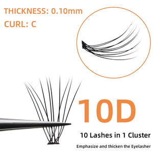 Grafting World 10D Natural Eyelash Extensions Mink Black Fake False Eyelashes Curl Natural Eye Grafting Individual Lashes