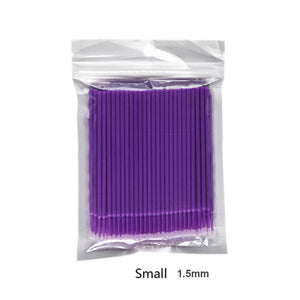 100/200pcs Micro Disposable Eyelash Extension Clean Swab Mini Individual Applicators Mascara Brush Eyelash Glue Cleaning Stick