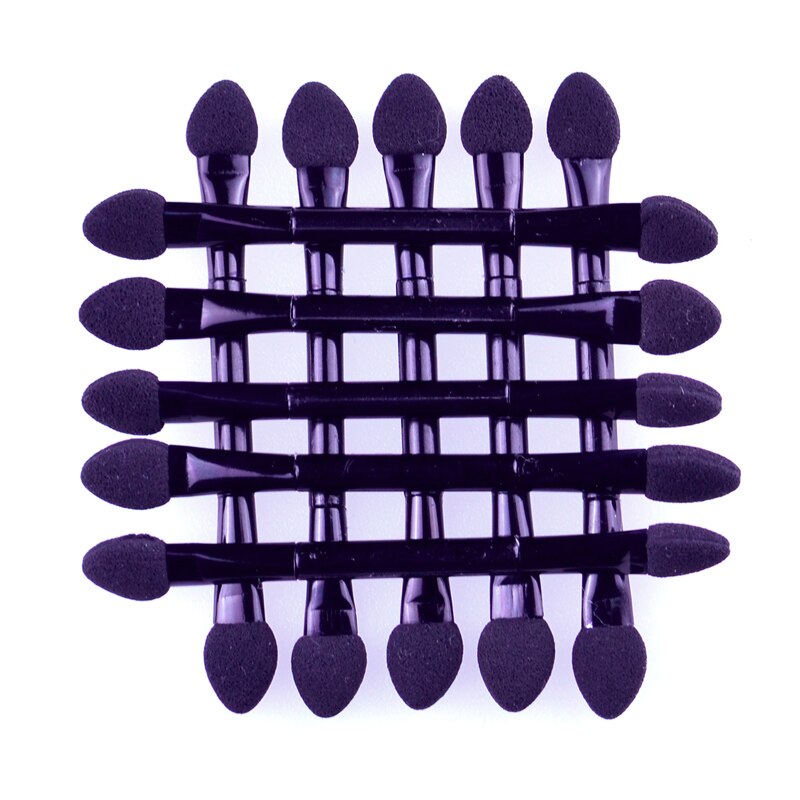 10pcs Portable Eye Shadow Brushes Powder Brush Double Ended Eyeshadow Applicator Pro Sponge Eye Shadow Make Up Supplies