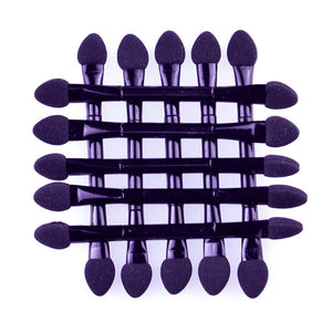 10pcs Portable Eye Shadow Brushes Powder Brush Double Ended Eyeshadow Applicator Pro Sponge Eye Shadow Make Up Supplies