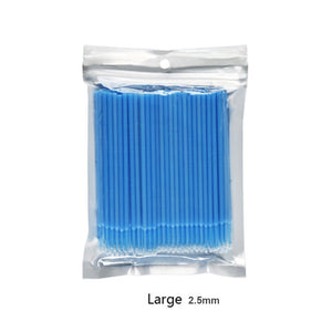 100/200pcs Micro Disposable Eyelash Extension Clean Swab Mini Individual Applicators Mascara Brush Eyelash Glue Cleaning Stick