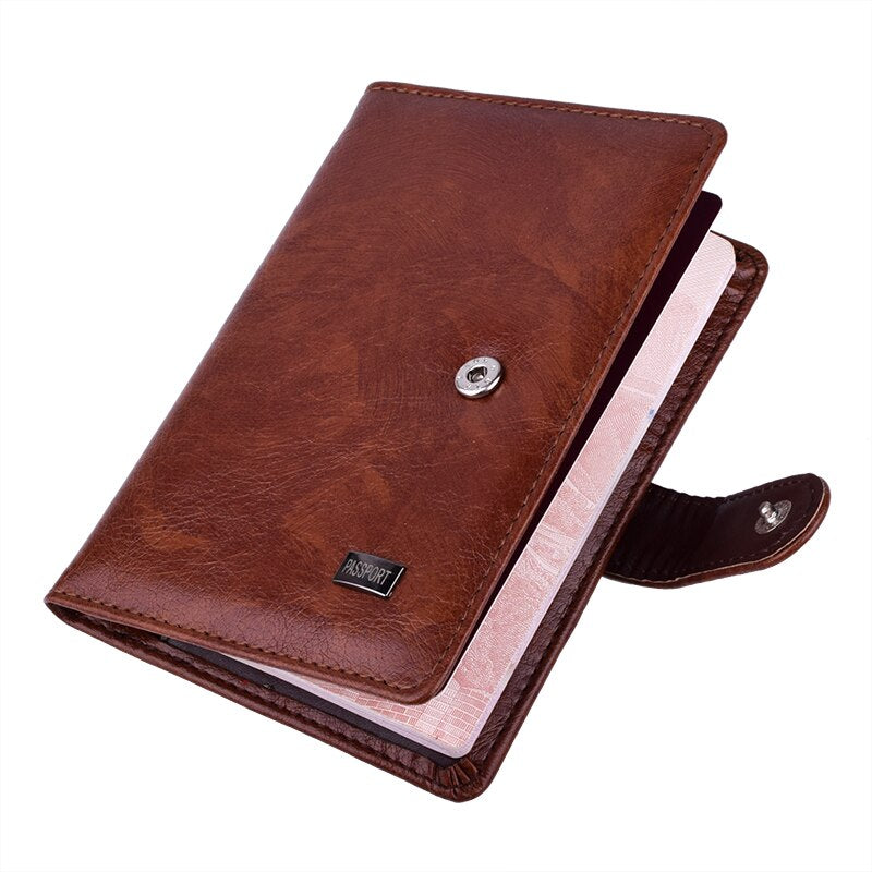 Travel Hasp Passport Holder Cover Leather Wallet Women Men Passports For Document Pouch Cards Case обложка на паспорт