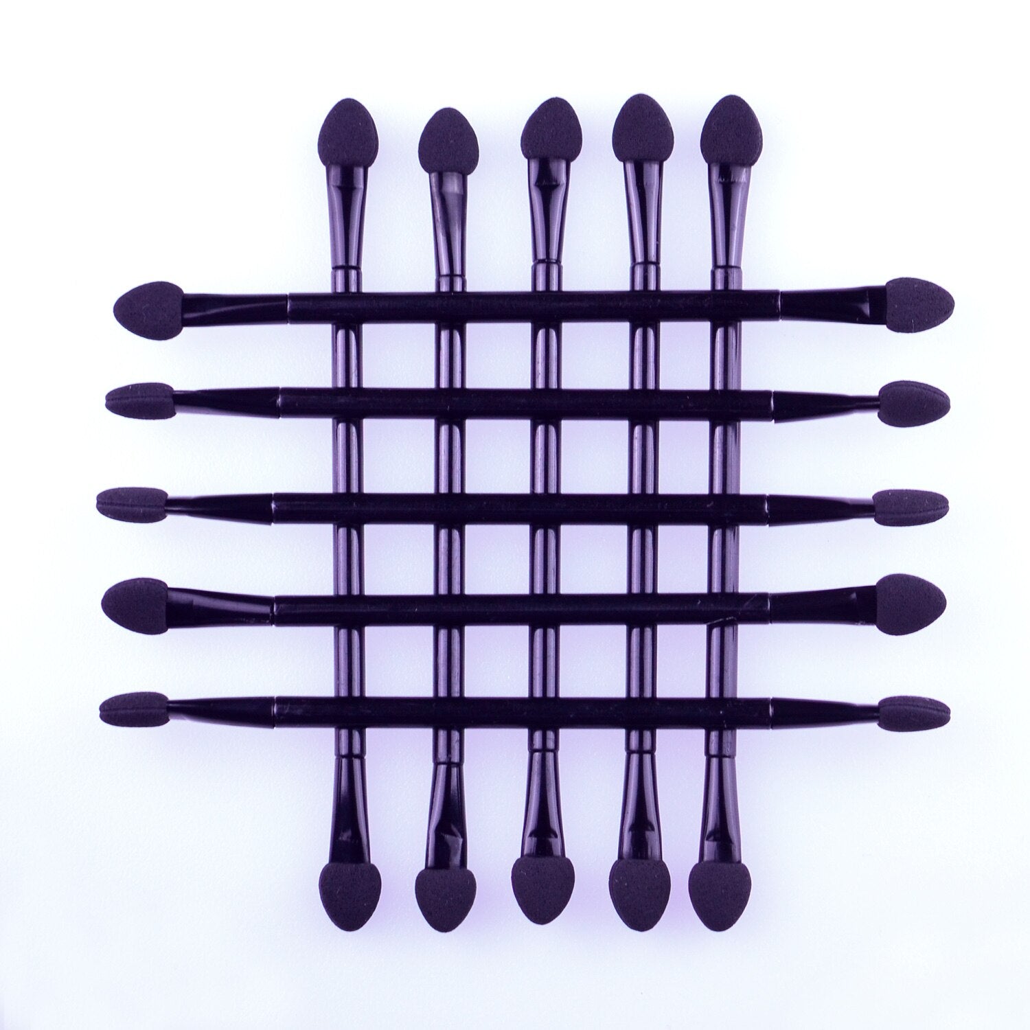 10pcs Portable Eye Shadow Brushes Powder Brush Double Ended Eyeshadow Applicator Pro Sponge Eye Shadow Make Up Supplies