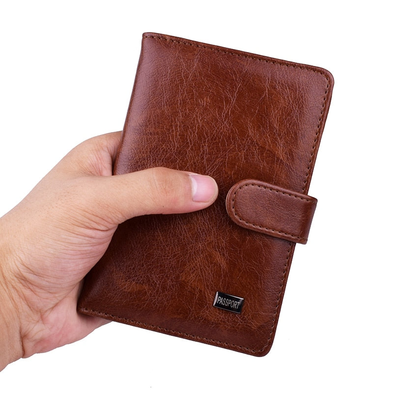 Travel Hasp Passport Holder Cover Leather Wallet Women Men Passports For Document Pouch Cards Case обложка на паспорт