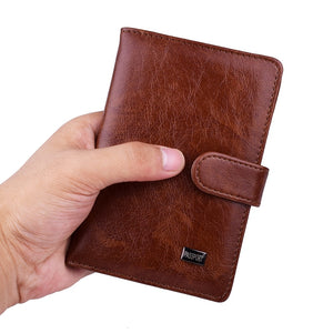 Travel Hasp Passport Holder Cover Leather Wallet Women Men Passports For Document Pouch Cards Case обложка на паспорт