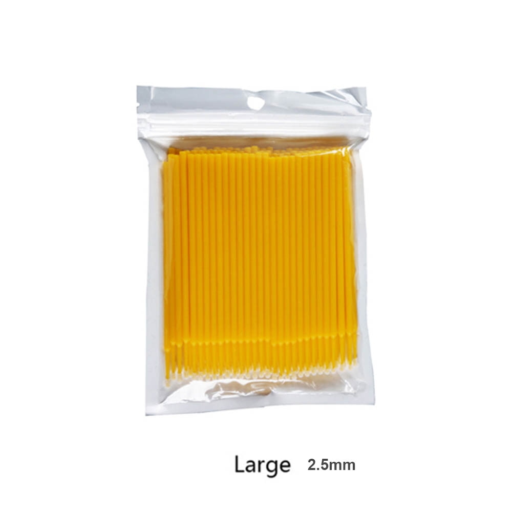 100/200pcs Micro Disposable Eyelash Extension Clean Swab Mini Individual Applicators Mascara Brush Eyelash Glue Cleaning Stick