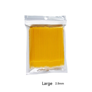 100/200pcs Micro Disposable Eyelash Extension Clean Swab Mini Individual Applicators Mascara Brush Eyelash Glue Cleaning Stick