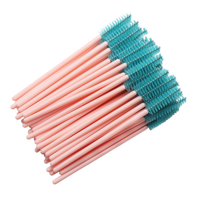50 pcs Cosmetic Eyelash Brush  Crystal Mascara Wands Applicator Diamond Eyelashes brushes Disposable Make Up brushes Tools
