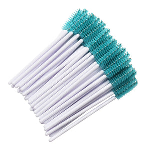 50 pcs Cosmetic Eyelash Brush  Crystal Mascara Wands Applicator Diamond Eyelashes brushes Disposable Make Up brushes Tools