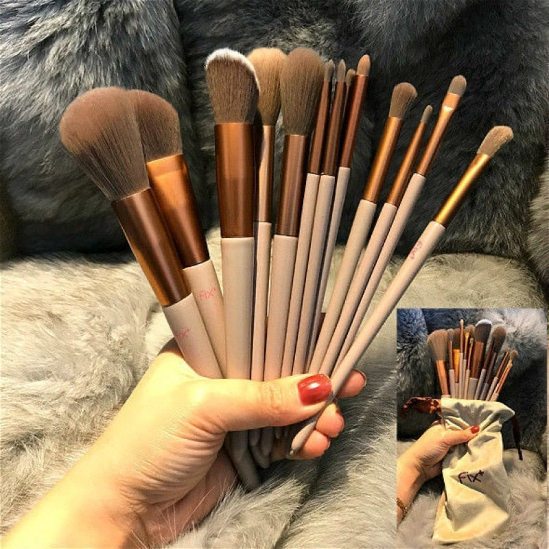 13Pcs Professional Makeup Brushes Set Cosmetic Powder Eye Shadow Foundation Blush Blending Concealer Beauty Make Up Tool Brushes