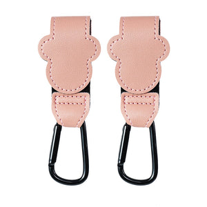 Baby Stroller Hook Fashion PU Leather Adjustable Pram Hook Cart Organizer Diaper Bag Hanger Children Boy Girl Travel Accessories
