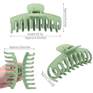 2/4PCS Matte Extra Large Hair Claw Clips Crab Hairpins Women Elegant Big Strong Hair Clips Ponytail Barrettes Hair Accessories
