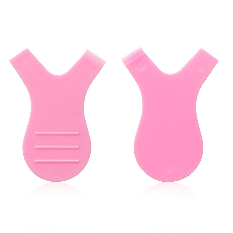 Brochas de plástico reutilizables para maquillaje, 10 piezas, en forma de peine de limpieza Y, rizador de pestañas, extensión de pestañas, herramientas de permanente