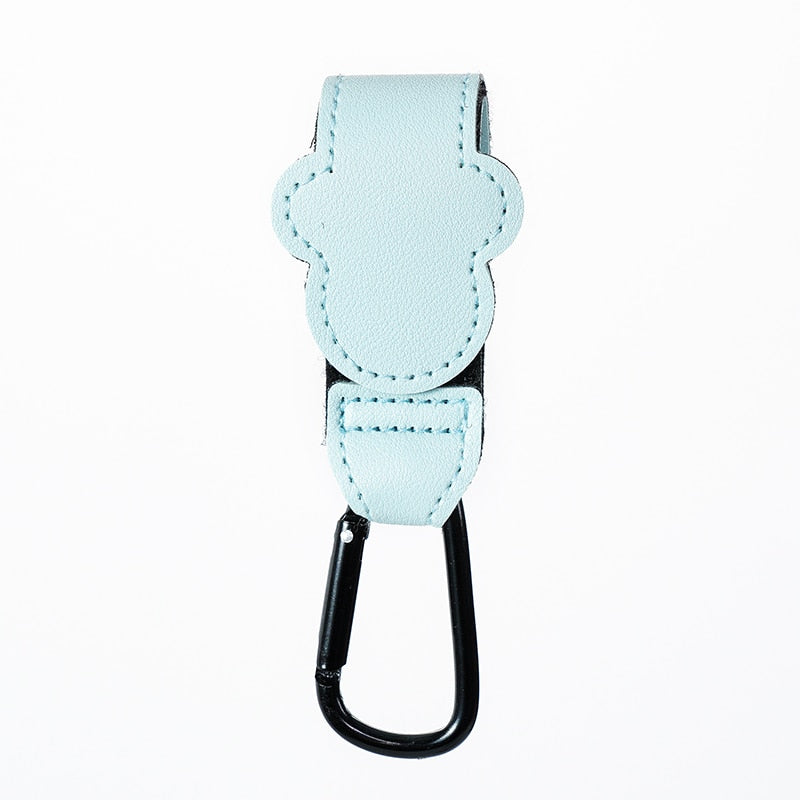 Baby Stroller Hook Fashion PU Leather Adjustable Pram Hook Cart Organizer Diaper Bag Hanger Children Boy Girl Travel Accessories