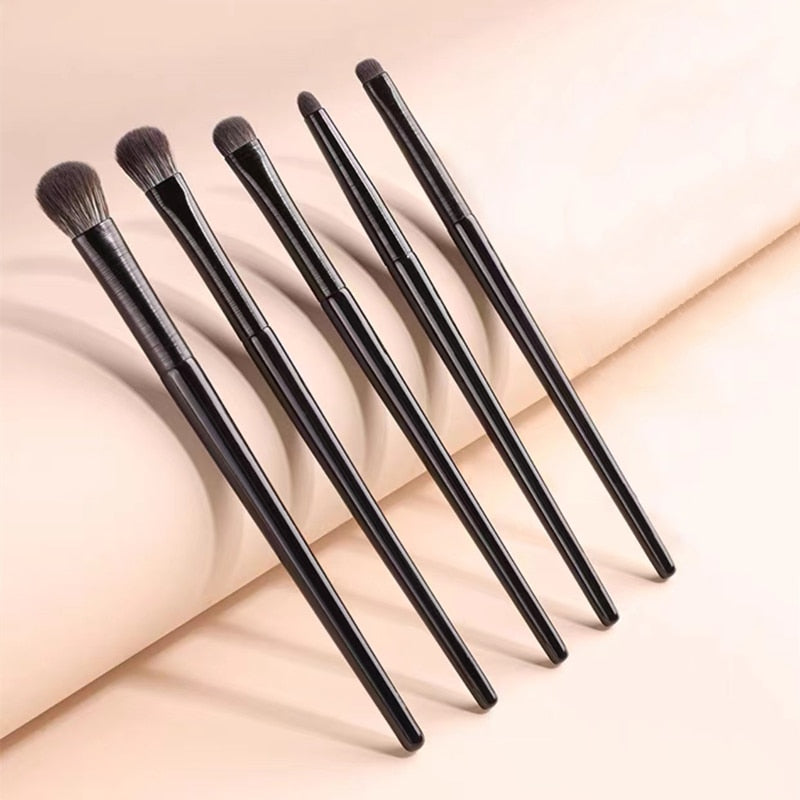 Natural Eye Makeup Brushes Set Eyeshadow Brush Eyebrow Contour Eyeliner Brush Women Eyes Cosmetic Blending Detail Make Up Tools