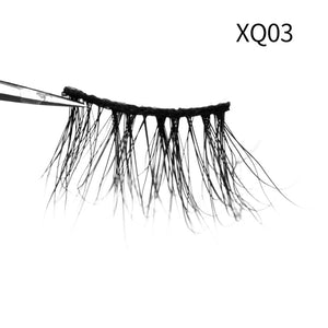 Soft Mink Eyelashes 3D Curl Winged End Eye Elongated Fake Lashes Thick Handmade Natural False Eyelash Messy Cross Lash Wholesale