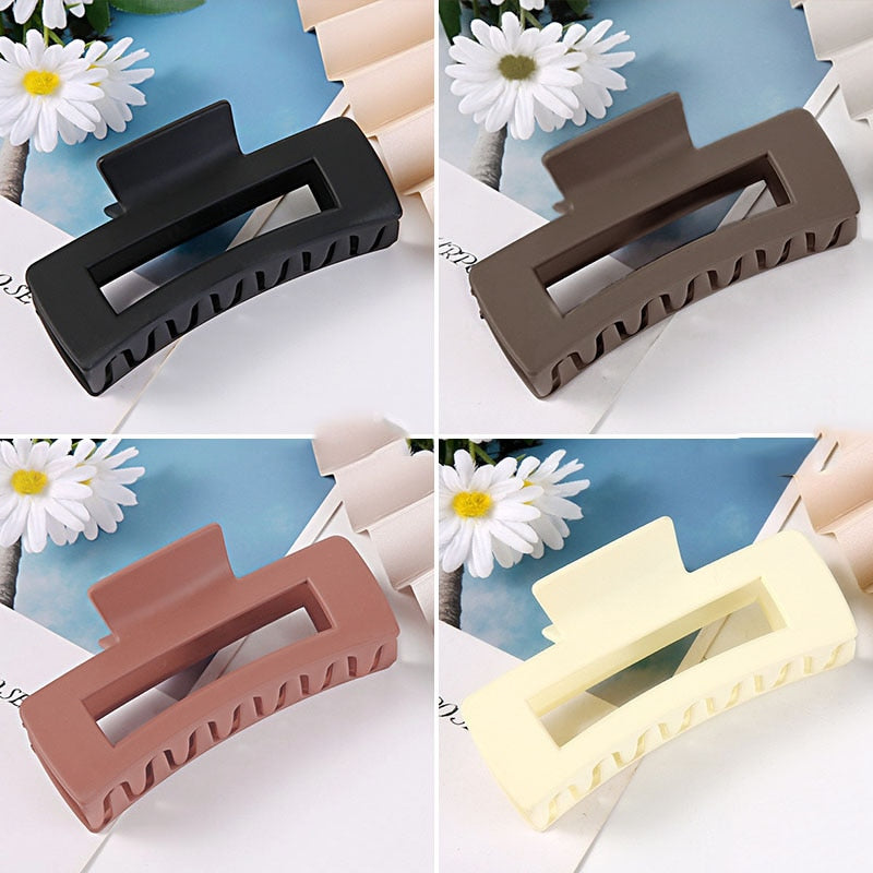 2/4PCS Matte Extra Large Hair Claw Clips Crab Hairpins Women Elegant Big Strong Hair Clips Ponytail Barrettes Hair Accessories