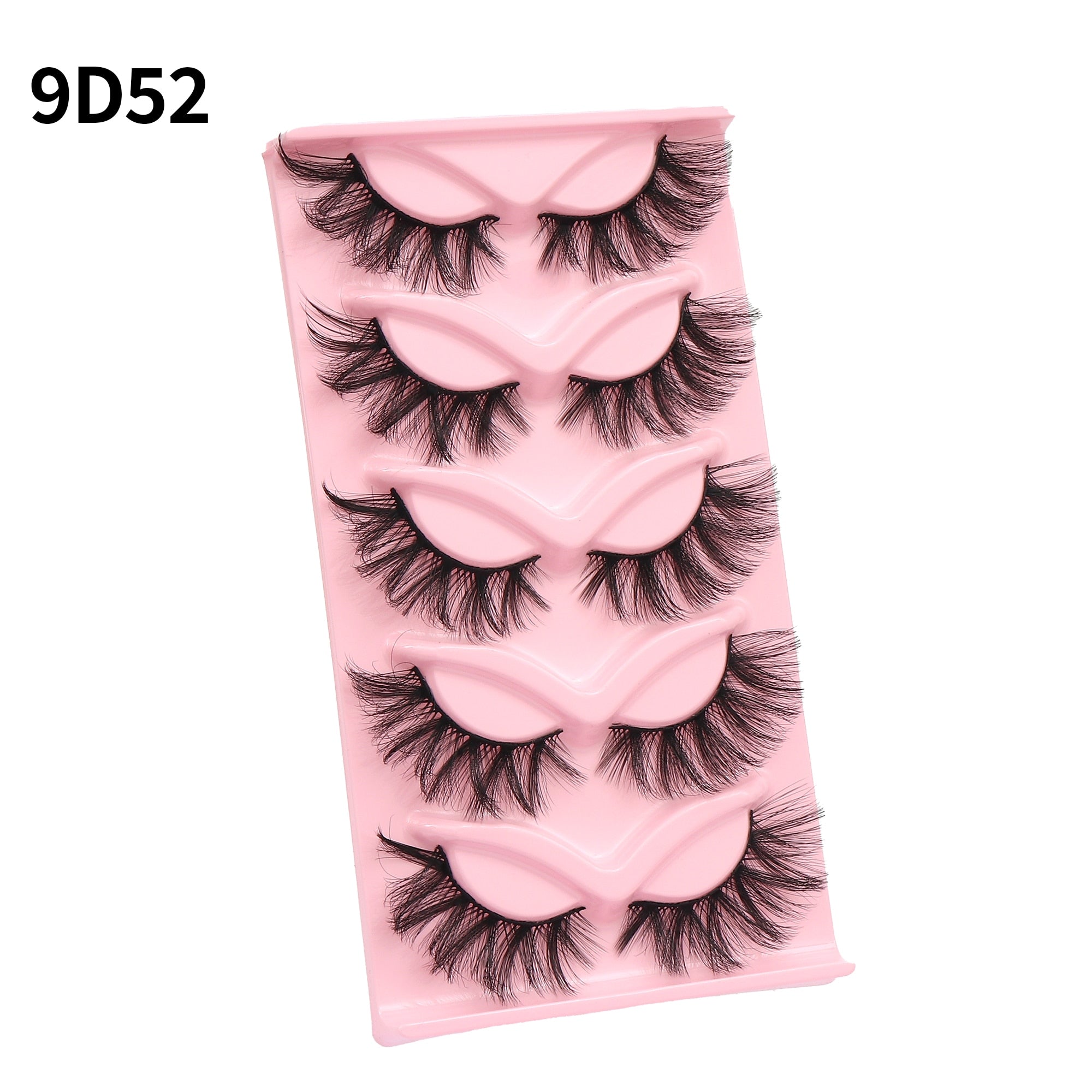 New Cat-Eye 3D Mink Eyelashes Curled Winged Natural Realistic Messy End Eye Elongated Thick False Eyelashes Soft Fake Eyelashes