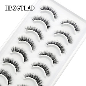 10 Pairs 3D Mink False Eyelashes Natural/Thick Eye Lashes  Fluffy Makeup Russian eyelahses Beauty Extension Reusable eyelashes