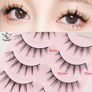 Dream Deer 5 Pairs False Eyelashes A Type Eyelashes Upgraded Lash V-shaped 0.14mm Transparent Stem Soft Natural Eye Lashes Mink