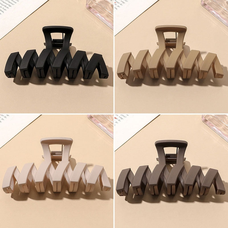 2/4PCS Matte Extra Large Hair Claw Clips Crab Hairpins Women Elegant Big Strong Hair Clips Ponytail Barrettes Hair Accessories