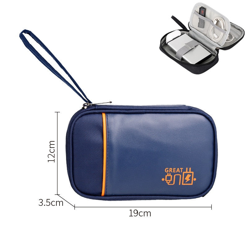 Travel Wire Bag Portable Waterproof Cable Pouch USB Electronics Charger Organizer Digital Gadget Kit Cosmetic Case Accessories