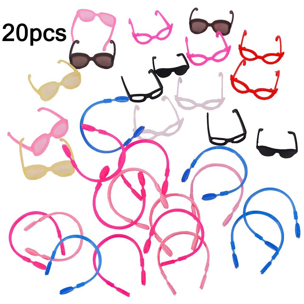Pink 43 Pieces Barbies Doll Clothes Shoes Accessories Travel Suitcase Toys Fit 18Inch Barbies Doll,1/6 BJD&Blythe Toys For Girls