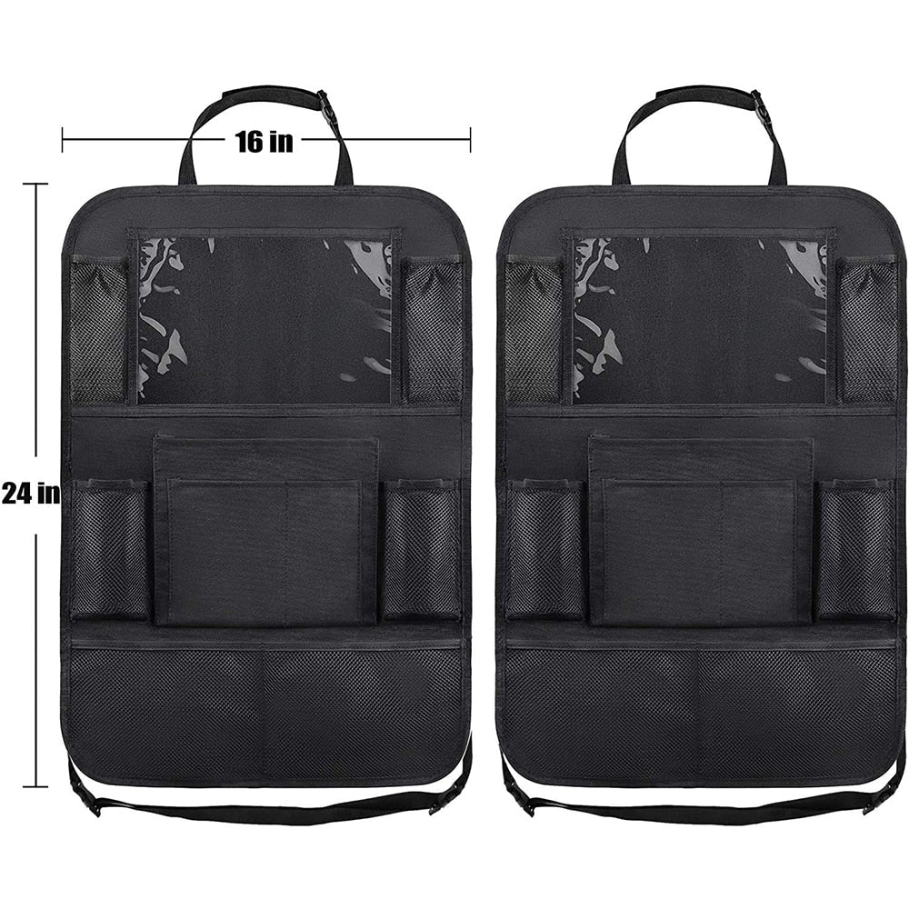 Car Backseat Organizer with Touch Screen Storage Pockets Cover Car Seat Back Protectors for Travel Trip Kids car accessories