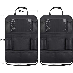 Car Backseat Organizer with Touch Screen Storage Pockets Cover Car Seat Back Protectors for Travel Trip Kids car accessories
