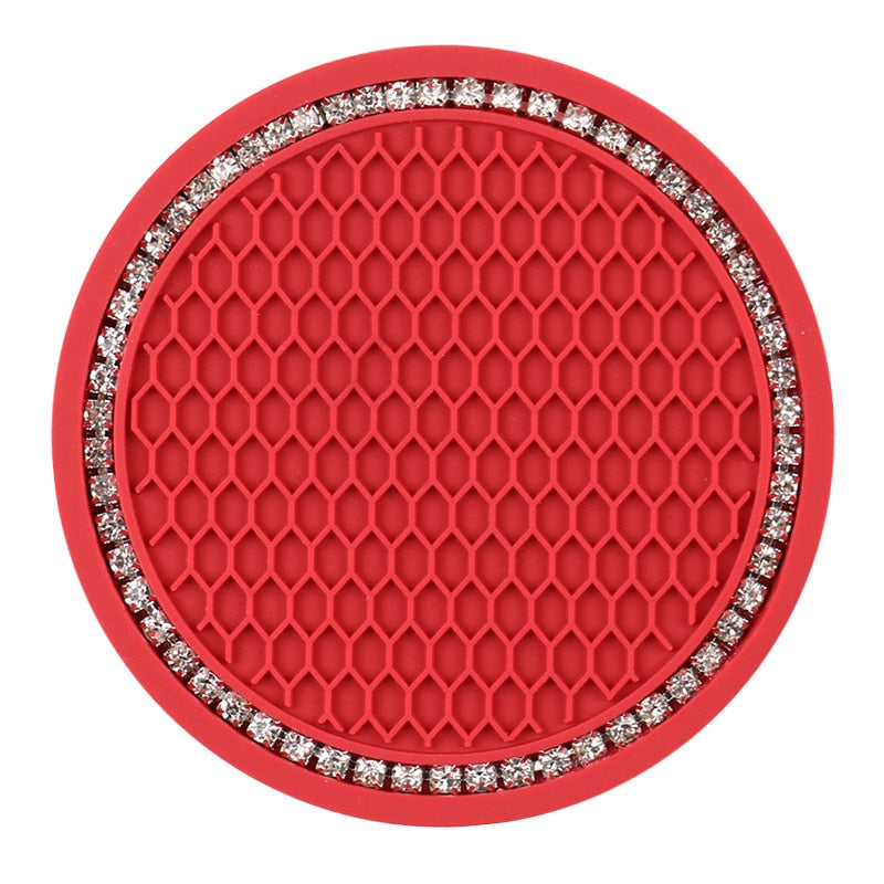 Car Coasters PVC Travel Auto Cup Holder Insert Coaster Anti Slip Vehicle Interior Accessories Cup Mats