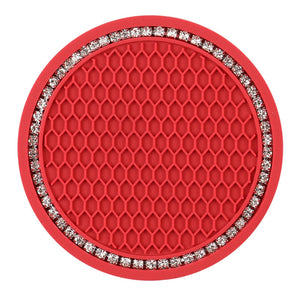 Car Coasters PVC Travel Auto Cup Holder Insert Coaster Anti Slip Vehicle Interior Accessories Cup Mats
