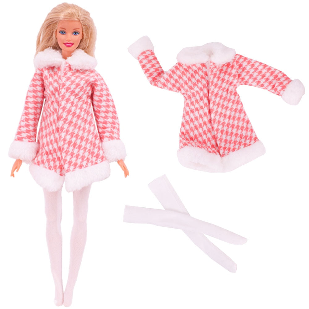 Pink 43 Pieces Barbies Doll Clothes Shoes Accessories Travel Suitcase Toys Fit 18Inch Barbies Doll,1/6 BJD&Blythe Toys For Girls