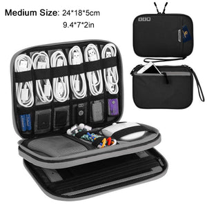 Portable Electronic Accessories Travel case,Cable Organizer Bag Gadget Carry Bag for iPad,Cables,Power,USB Flash Drive, Charger