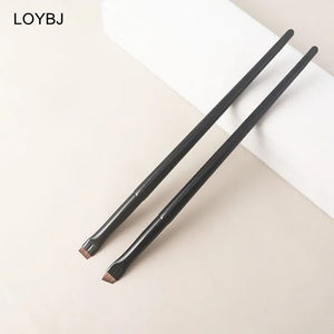 LOYBJ 1/2 stücke Klinge Make-Up Pinsel Abgewinkelt Dünne Augenbraue Pinsel Flach Feinen Eyeliner Pinsel Professionelle Liner Stirn Schönheit bilden Werkzeug