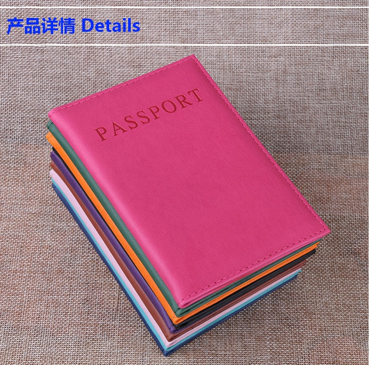 High Quality English PU Leather Passport Covers Document Cover Travel Passport Holder ID Card Passport Holder Travel Acceessory