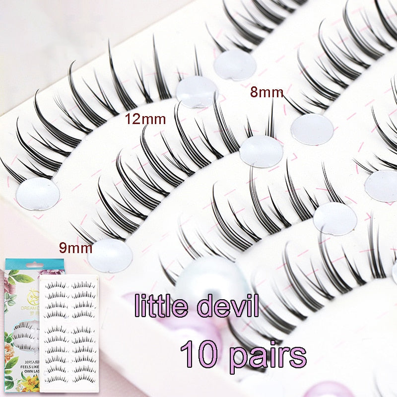 Dream Deer 5 Pairs False Eyelashes A Type Eyelashes Upgraded Lash V-shaped 0.14mm Transparent Stem Soft Natural Eye Lashes Mink