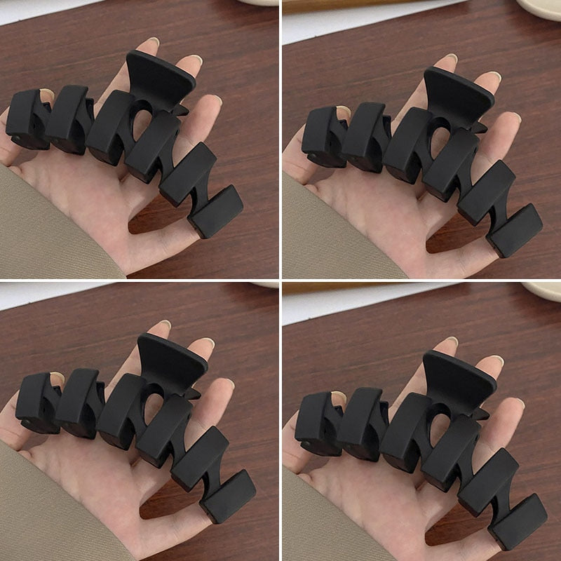 2/4PCS Matte Extra Large Hair Claw Clips Crab Hairpins Women Elegant Big Strong Hair Clips Ponytail Barrettes Hair Accessories