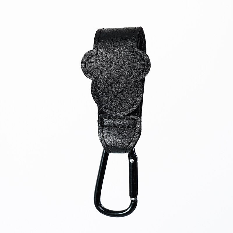 Baby Stroller Hook Fashion PU Leather Adjustable Pram Hook Cart Organizer Diaper Bag Hanger Children Boy Girl Travel Accessories