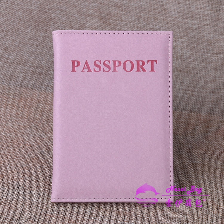 High Quality English PU Leather Passport Covers Document Cover Travel Passport Holder ID Card Passport Holder Travel Acceessory