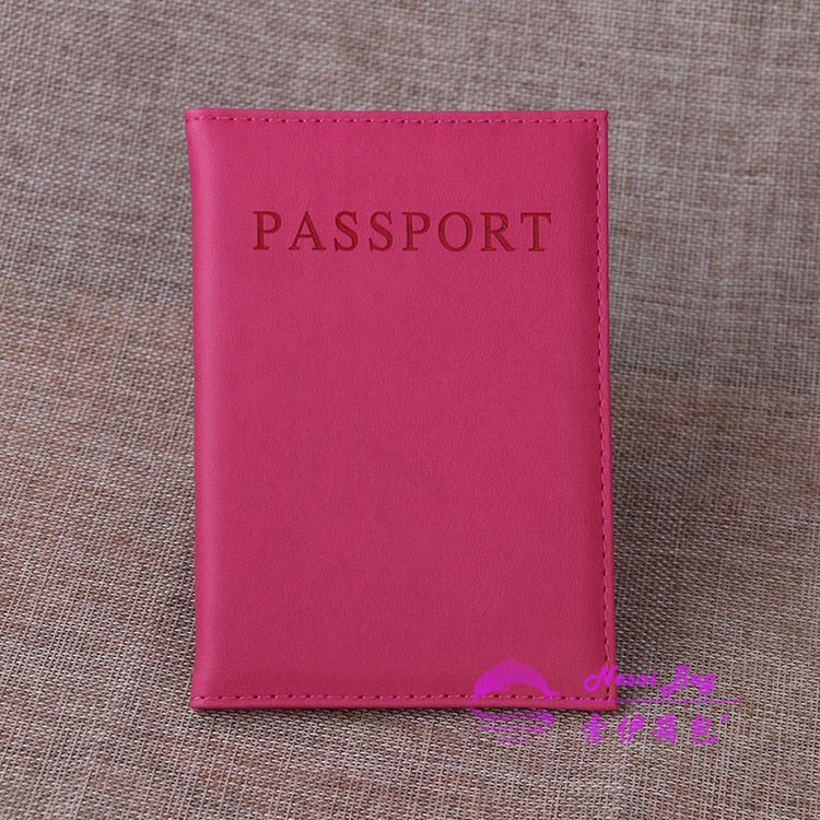 High Quality English PU Leather Passport Covers Document Cover Travel Passport Holder ID Card Passport Holder Travel Acceessory