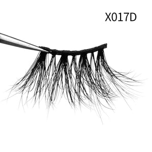 Soft Mink Eyelashes 3D Curl Winged End Eye Elongated Fake Lashes Thick Handmade Natural False Eyelash Messy Cross Lash Wholesale