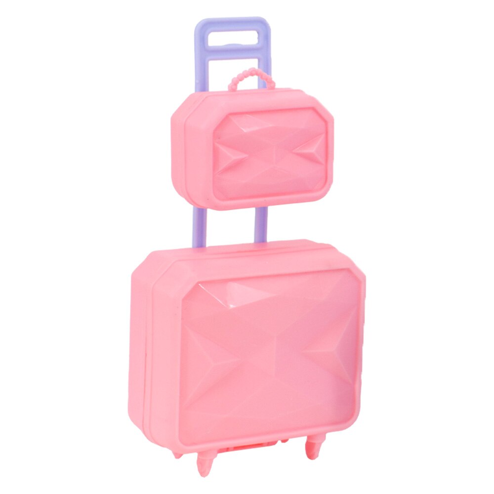 Pink 43 Pieces Barbies Doll Clothes Shoes Accessories Travel Suitcase Toys Fit 18Inch Barbies Doll,1/6 BJD&Blythe Toys For Girls