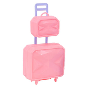 Pink 43 Pieces Barbies Doll Clothes Shoes Accessories Travel Suitcase Toys Fit 18Inch Barbies Doll,1/6 BJD&Blythe Toys For Girls