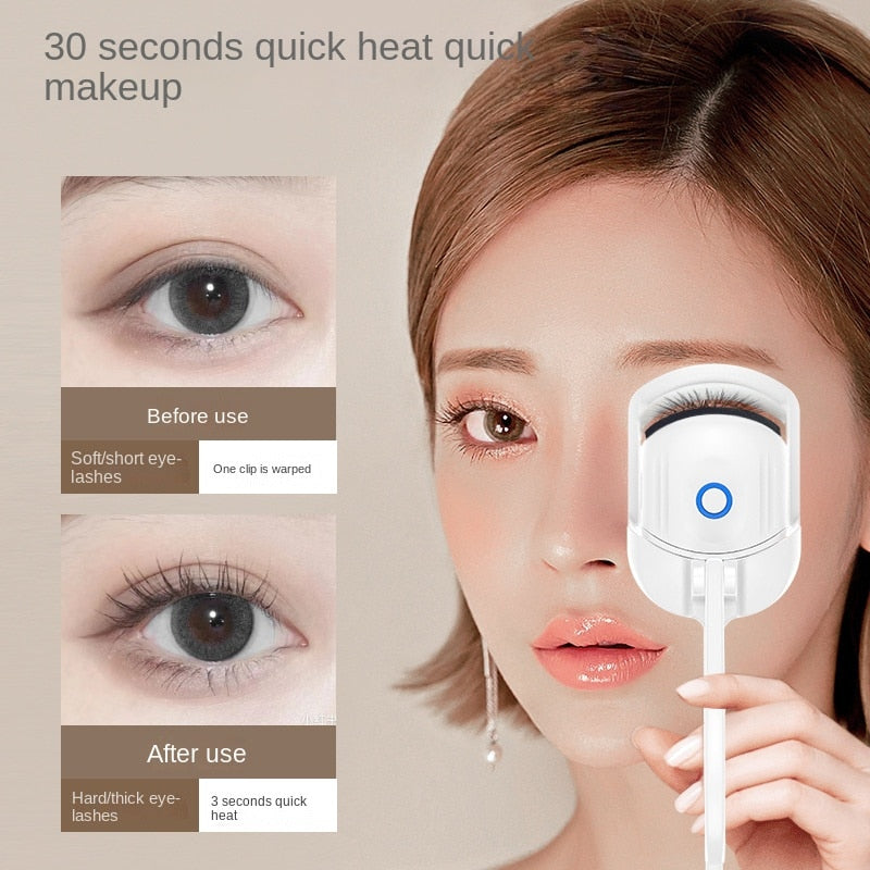 Eyelash Curler Portable Electric Heated Comb Eye Lash Perm Long Lasting Eyelashes Curls Thermal Eyelash Curler Makeup Tools