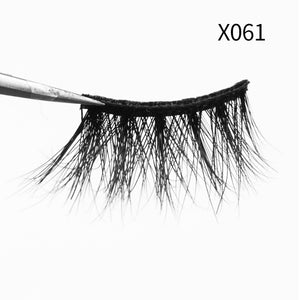 Soft Mink Eyelashes 3D Curl Winged End Eye Elongated Fake Lashes Thick Handmade Natural False Eyelash Messy Cross Lash Wholesale